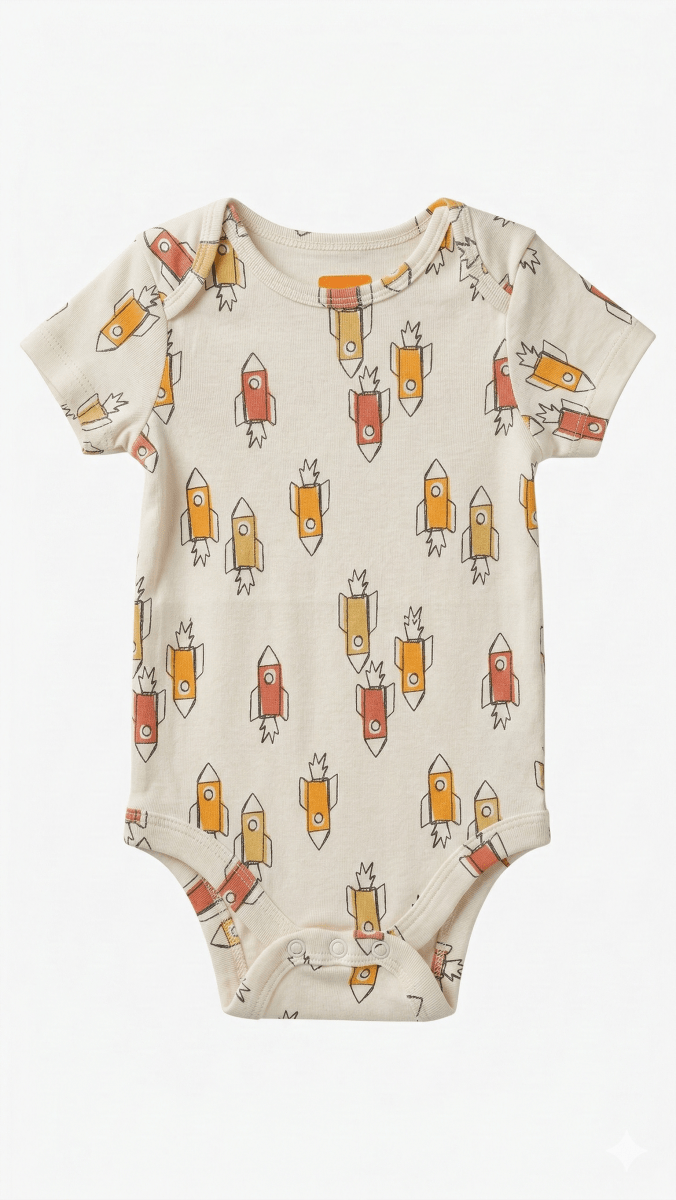Off White Rocket Printed Bodysuit (BG-000413)