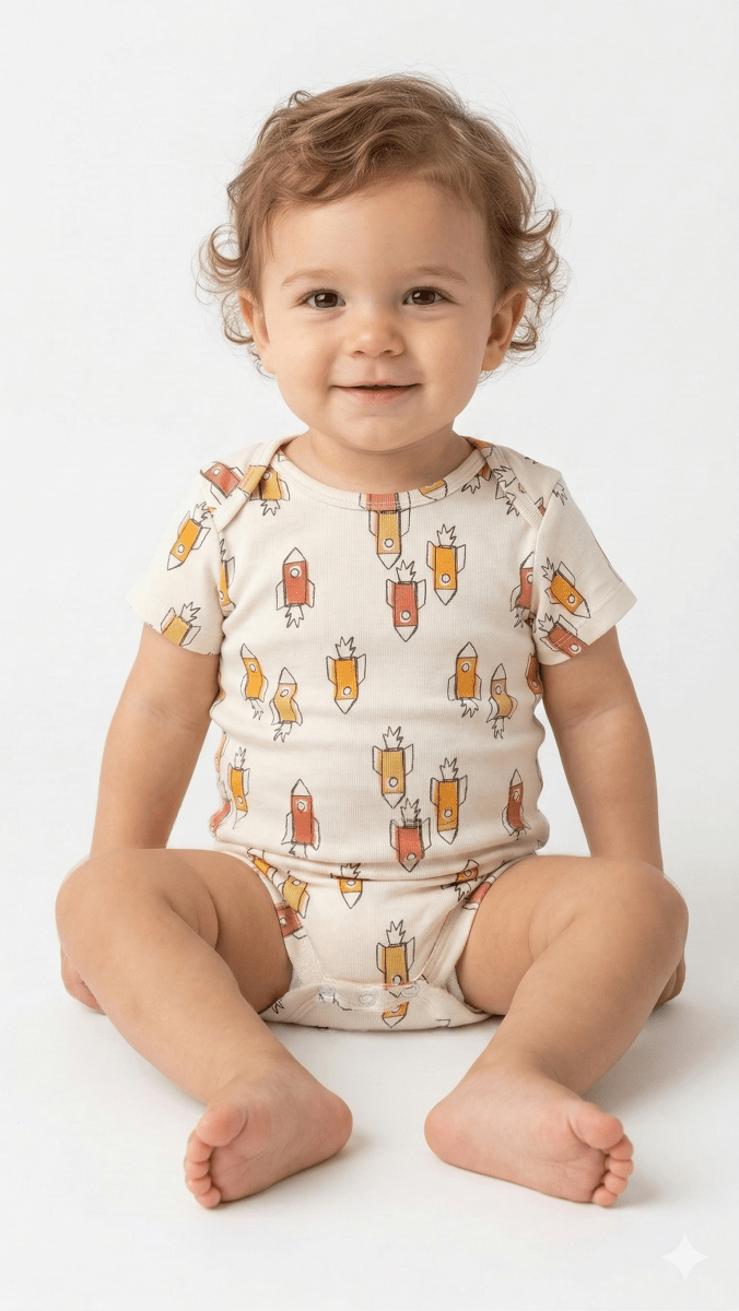 Off White Rocket Printed Bodysuit (BG-000413)