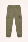 Olive Green 6 Pocket Jogger Pant (BG-000364) - boys pants