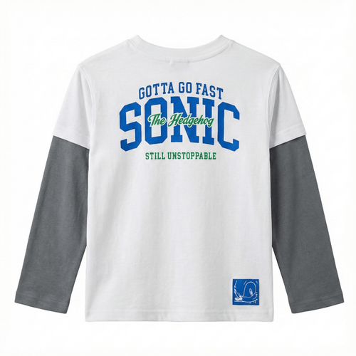 Ovs kids long sleeved t-shirt with sonic the hedgehog print (BG-000107)
