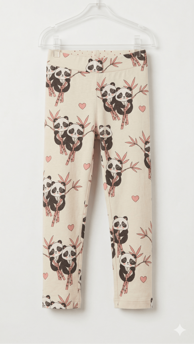 Panda & Cherry Blossom Legging (BG-000518) - girl tights