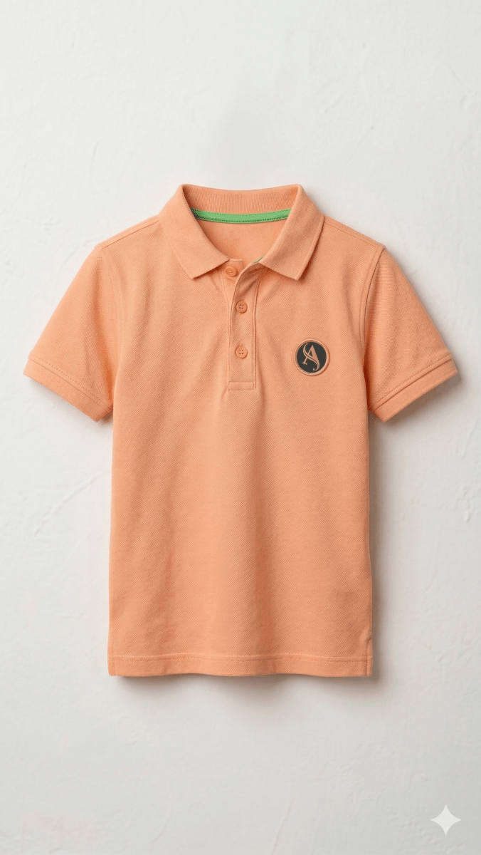 peach polo with chest A BG-000477 - polo
