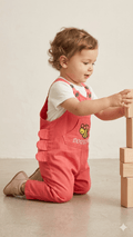 Pink Jumpsuit with Bee (BG-000472) - dungaree