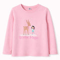 Pink Long Sleeve Shirt with Girl & Winter Magic Text (BG-000159)