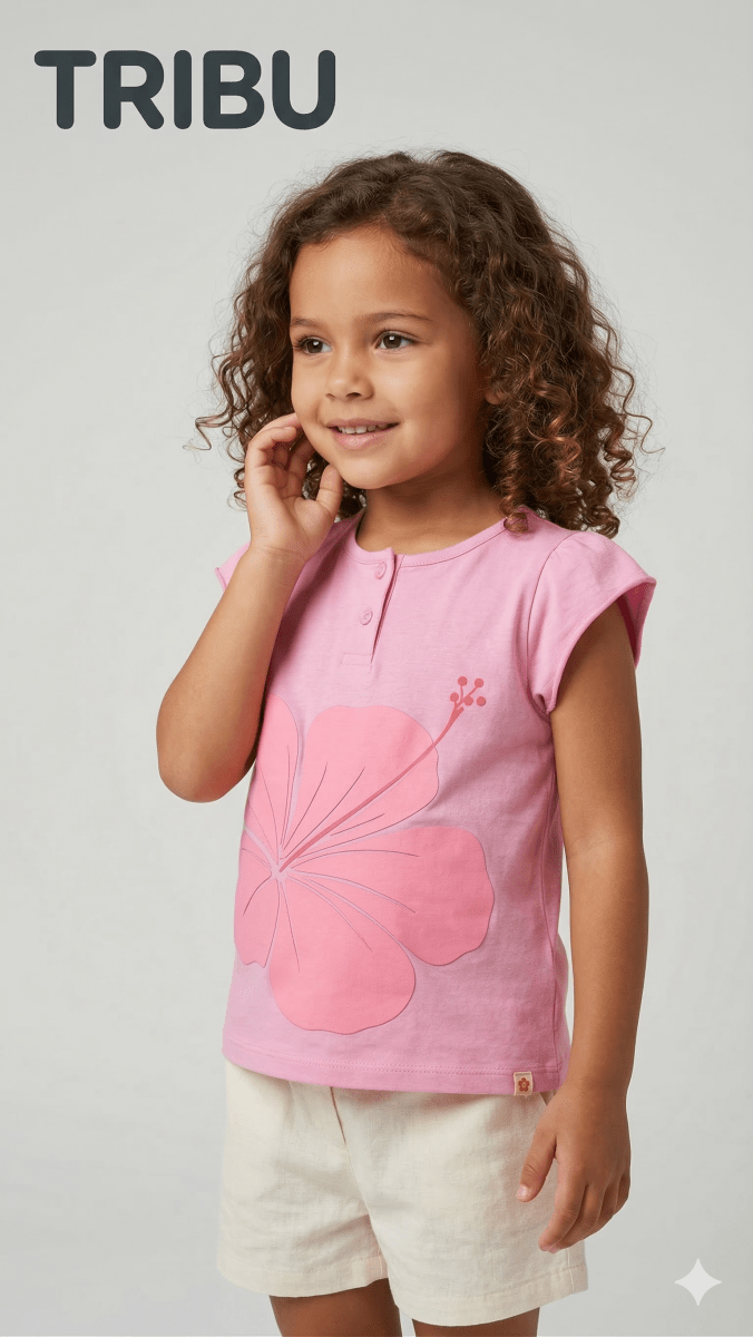 pink with 1 tulip BG-000450 - blouse