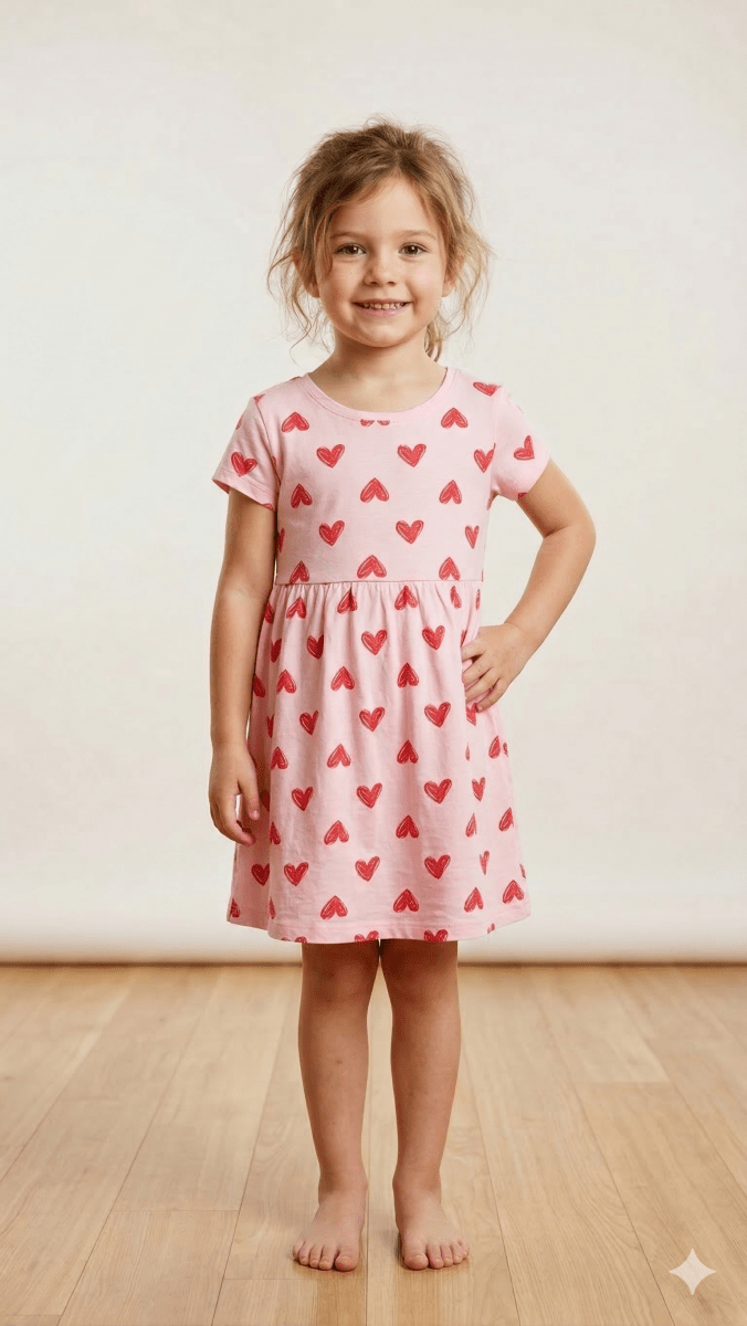 pink with red hearts      BG-000491