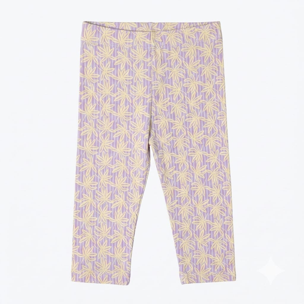 Printed Legging with Palm Tree Print (BG-000213)