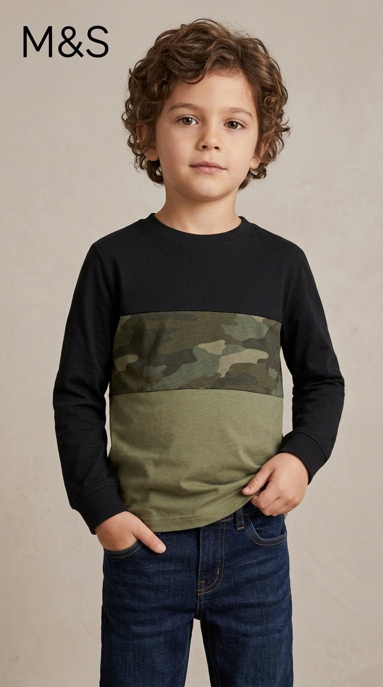 Pure cotton camouflage Shirt for boys (BG-000098)