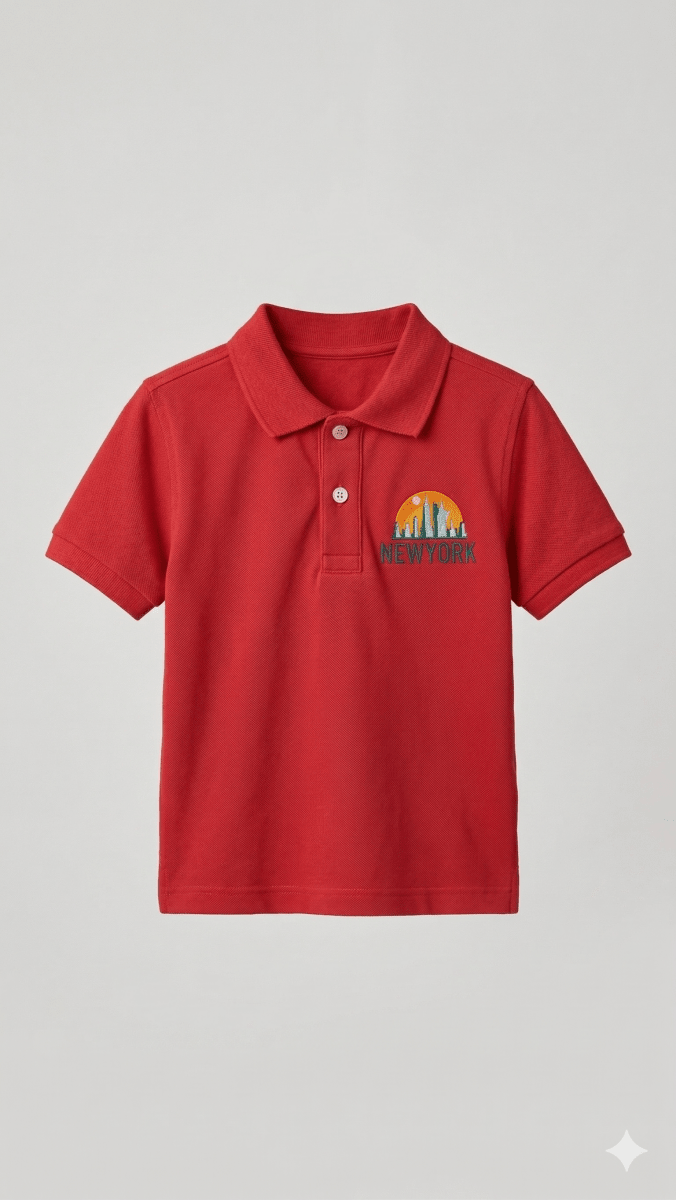 Red Boys Polo Shirt (BG-000431) - polo