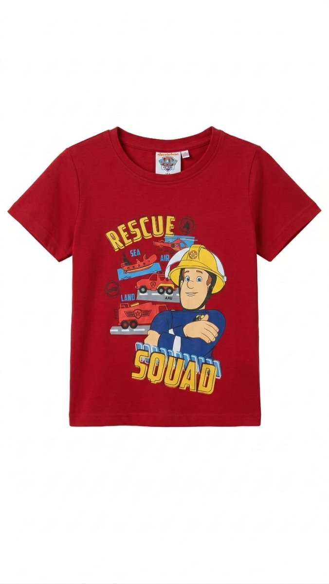 Red Fireman Sam Brand Graphic T-shirt (BG-000351)