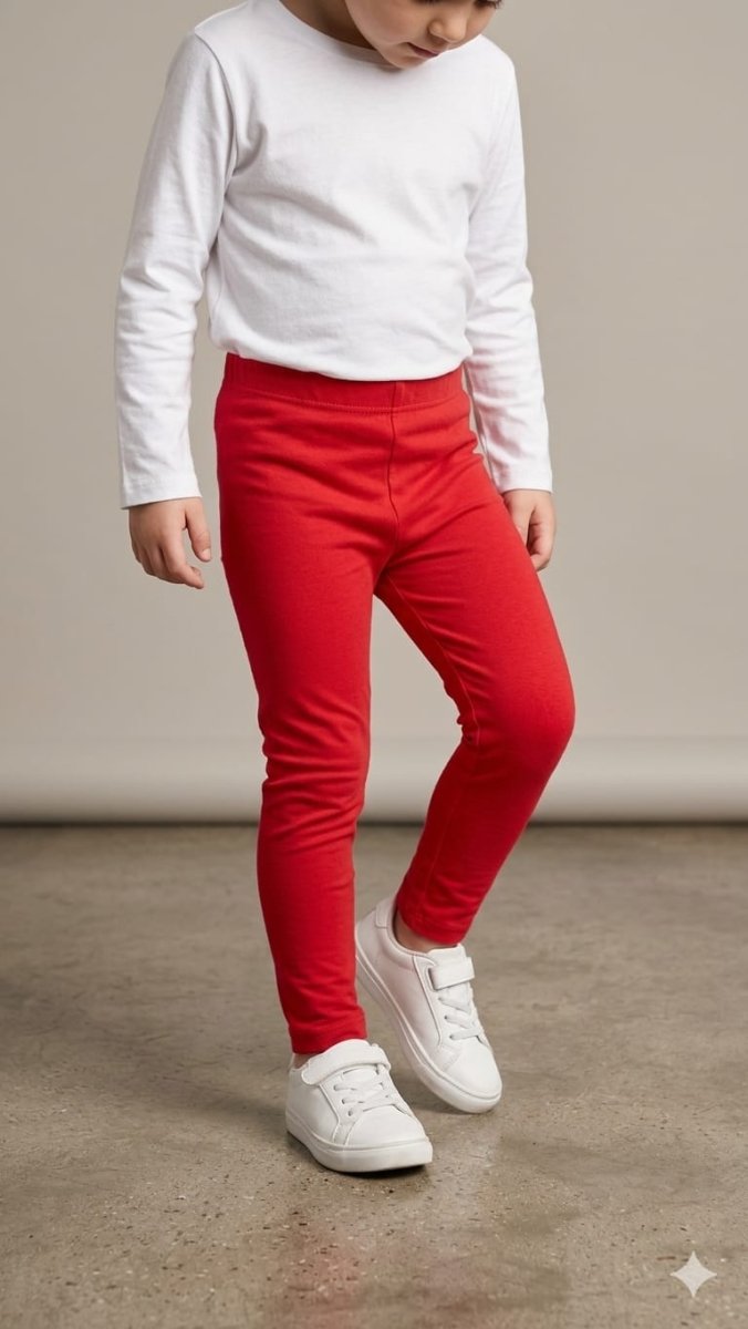 Red Leggings (BG-000604) - girl tights