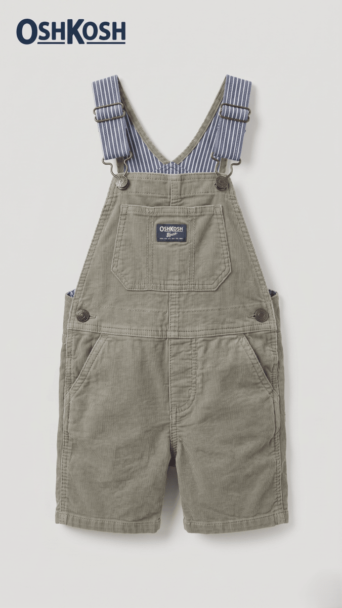 Sage Green Corduroy Overalls (BG-000591) - dungaree