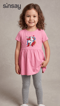 Sinsay Pink Unicorn Embroidered Dress (BG-000570) - frock