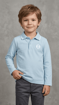 Sky Blue Long Sleeved Polo Shirt (BG-000138)