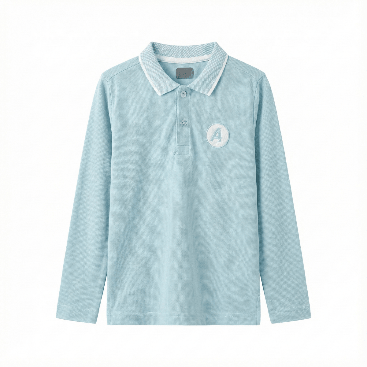 Sky Blue Long Sleeved Polo Shirt (BG-000138)
