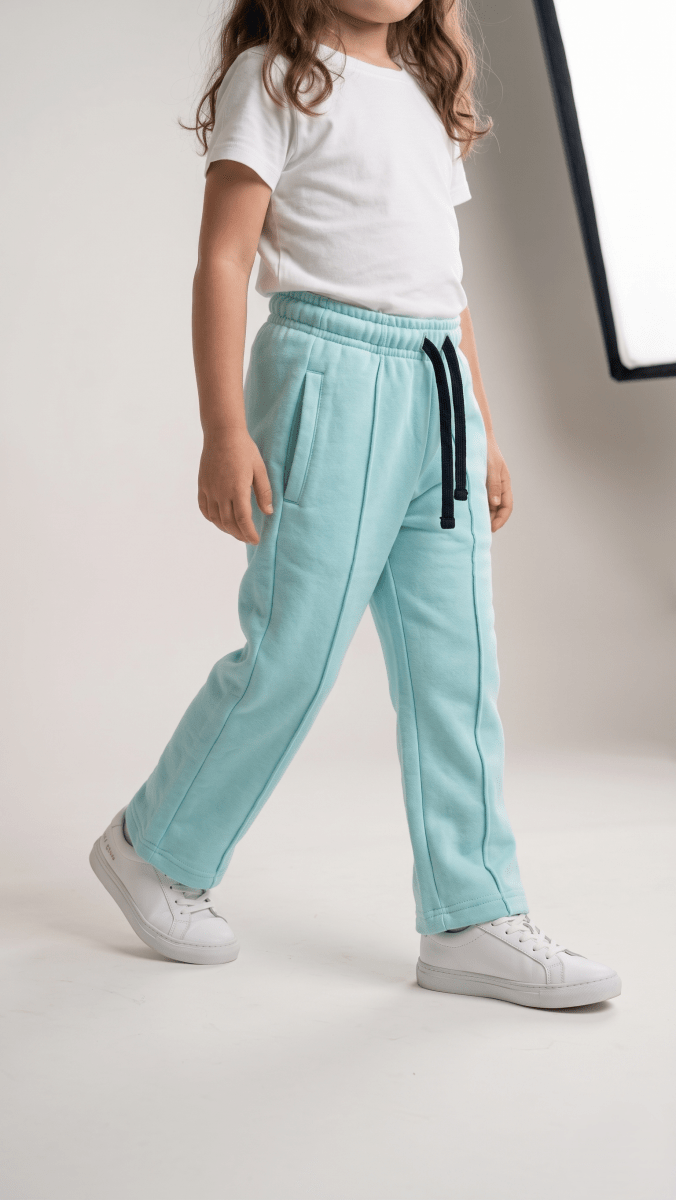 Sky Blue Soft-Touch Trouser (BG-000558) - girl trouser