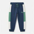 Toddler Colorblock Joggers with Truck Embroidery - Navy & Green (BG-000028)