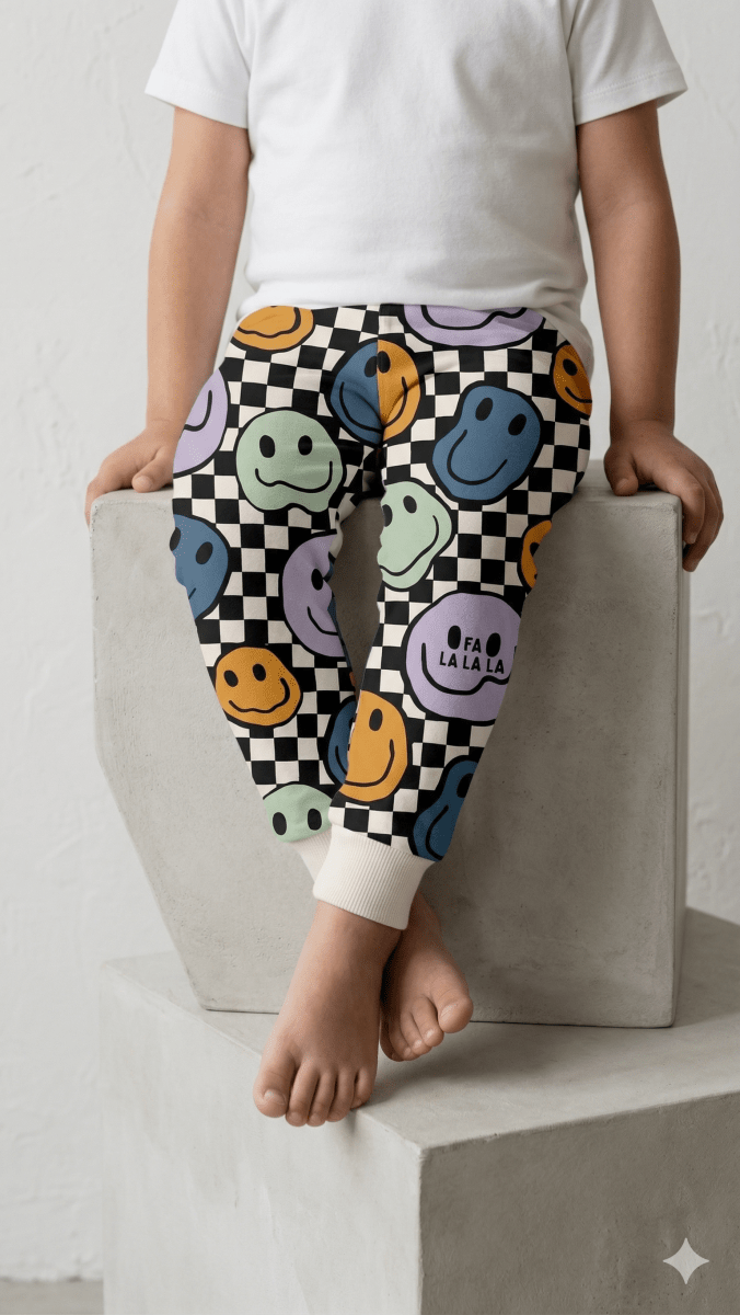 Trouser with Smily Faces (BG-000520) - boy trouser