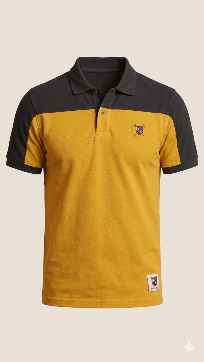 US POLO BLACK TOP AND YELLOW BOTTOM (BG-000725) - men shirts