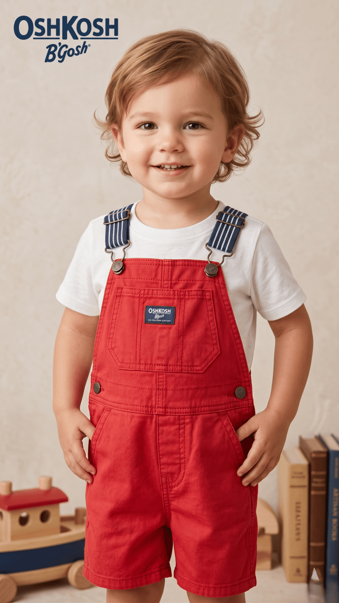 Vibrant Crimson Red Canvas Overalls (BG-000589) - dungaree
