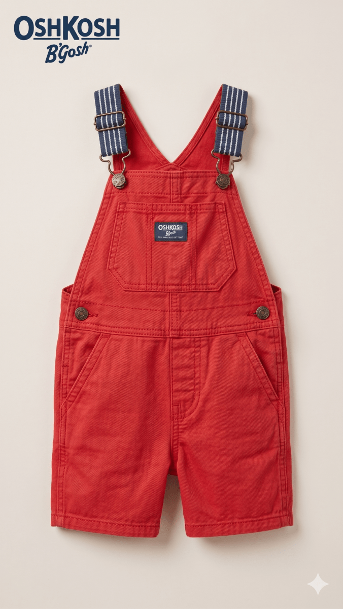 Vibrant Crimson Red Canvas Overalls (BG-000589) - dungaree