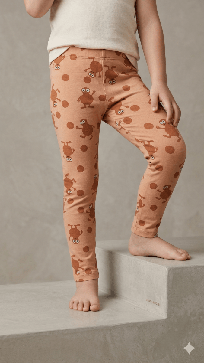 Whimsical Monster Print Leggings (BG-000519) - girl tights