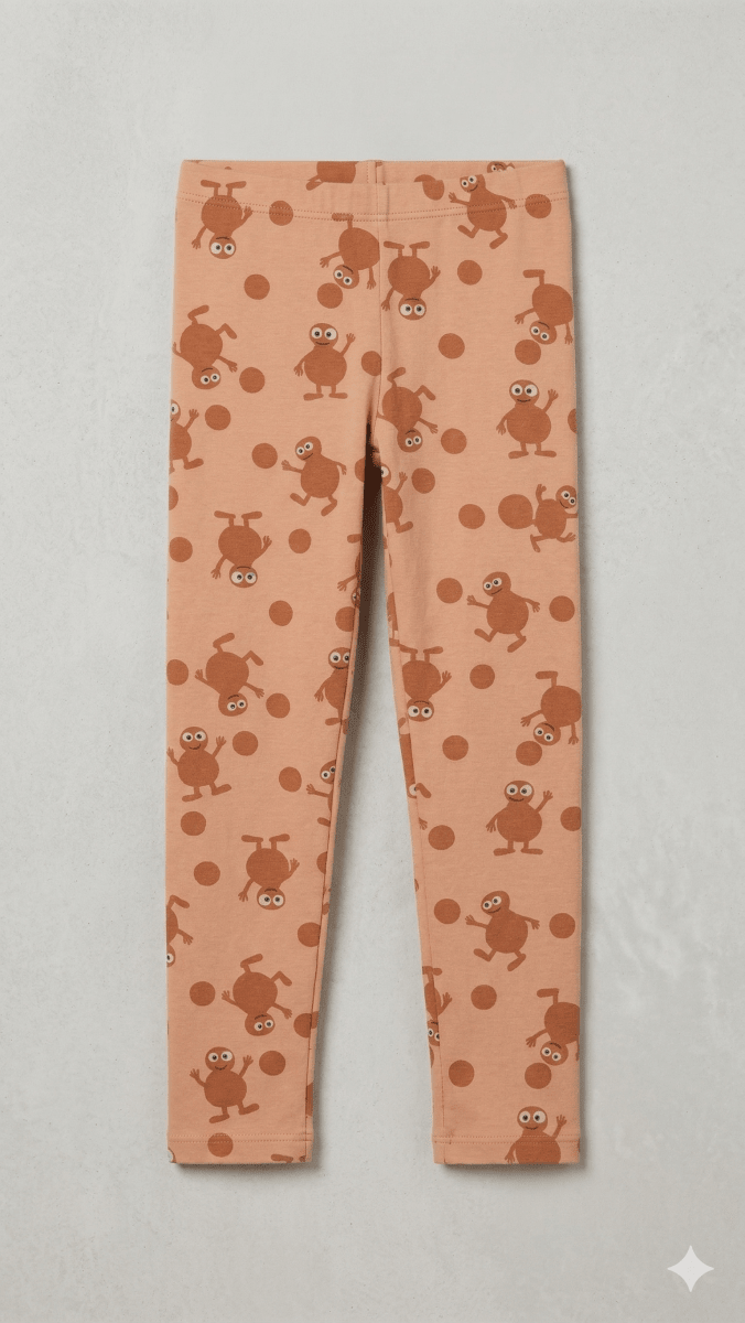 Whimsical Monster Print Leggings (BG-000519) - girl tights