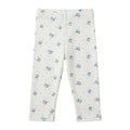 White Legging with Blue Floral Print (BG-000216)