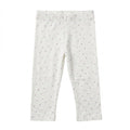 White Legging with Pink Stars (BG-000222) - girl tights