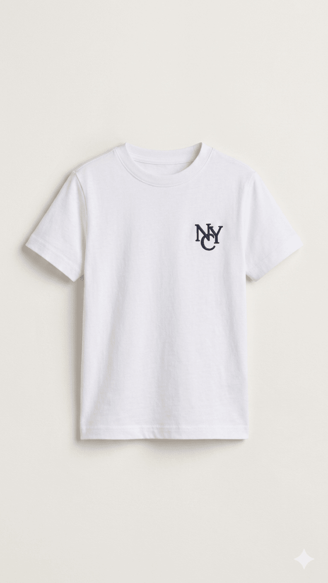 WHITE POLO SHIRT WITH NYC (BG-000595) - polo