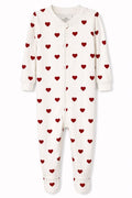 White Romper with Red Heart (BG-000126)