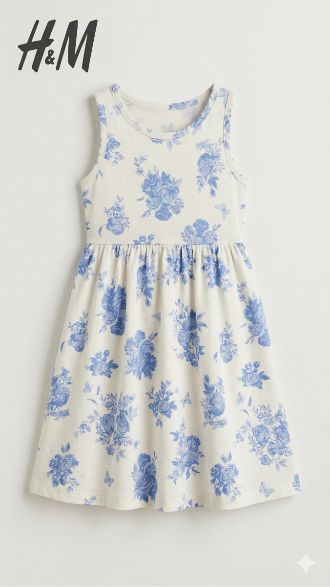 white with blue flowers BG-000487 - blouse