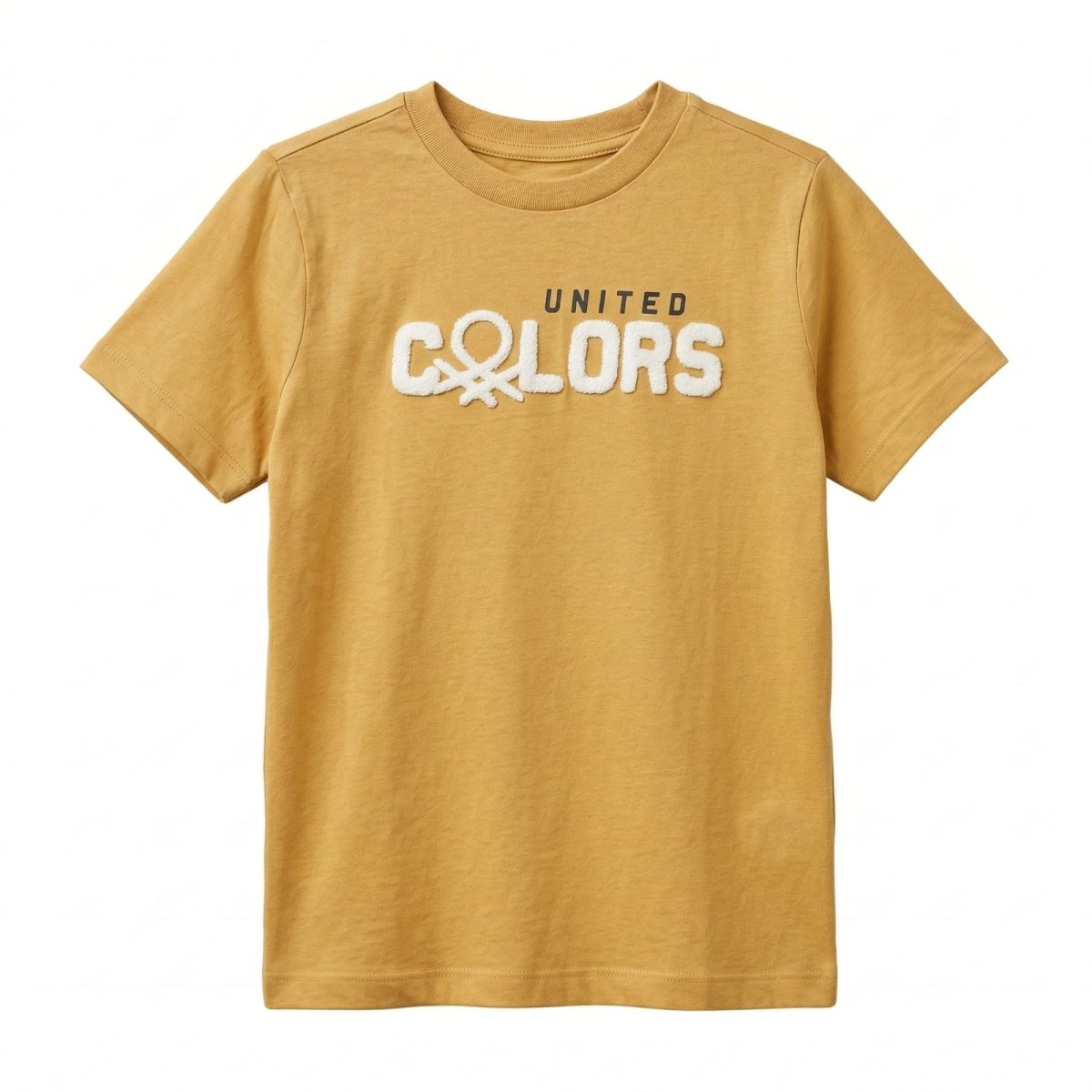Yellow Regular Fit T-shirt with United Colors Graphic on Chest (BG-000360) - boy tshirt